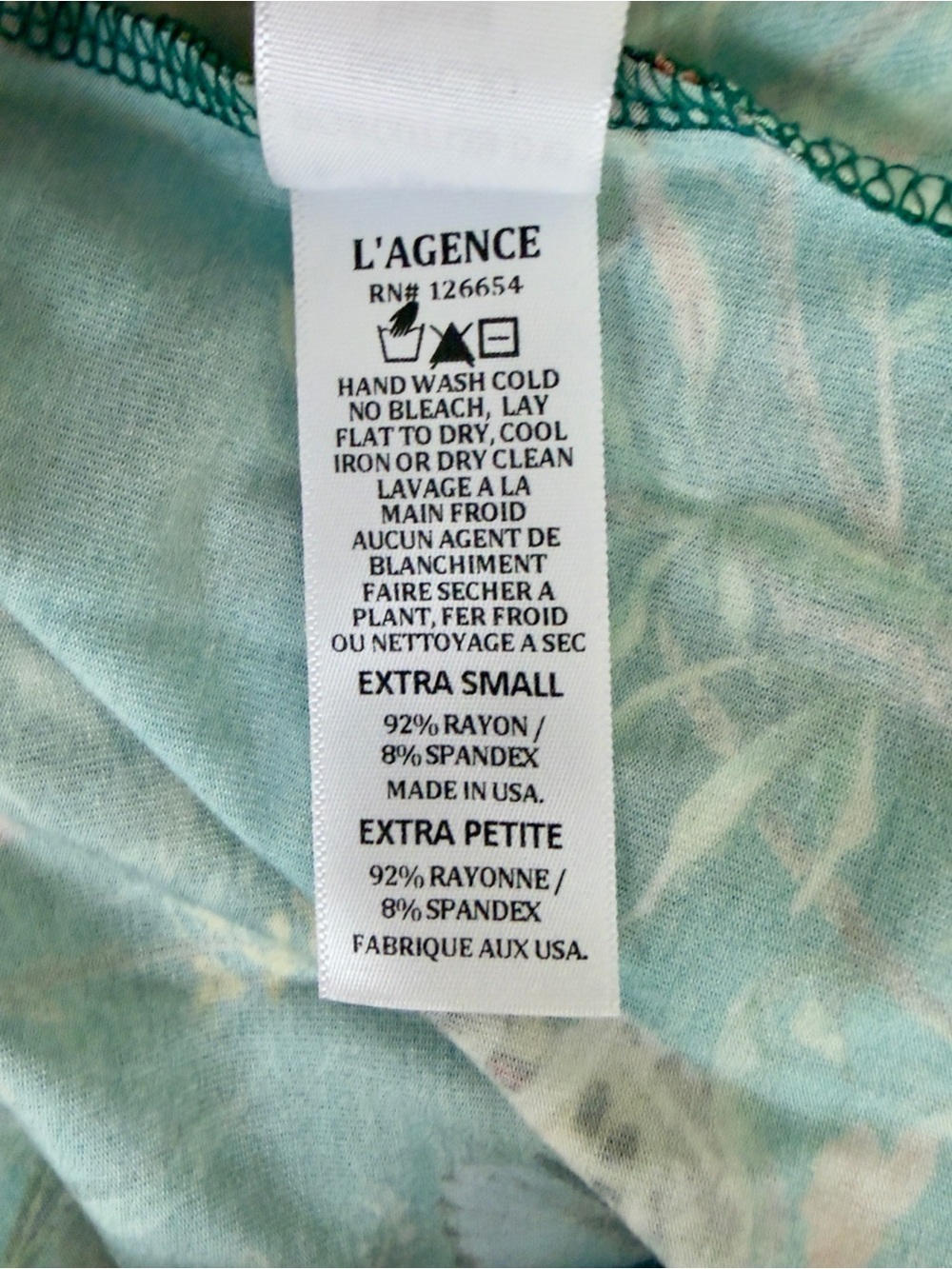 L'AGENCE Ressi Charonda Butterfly Floral Print Women’s Fitted Tee Size XSmall - Picture 12 of 12